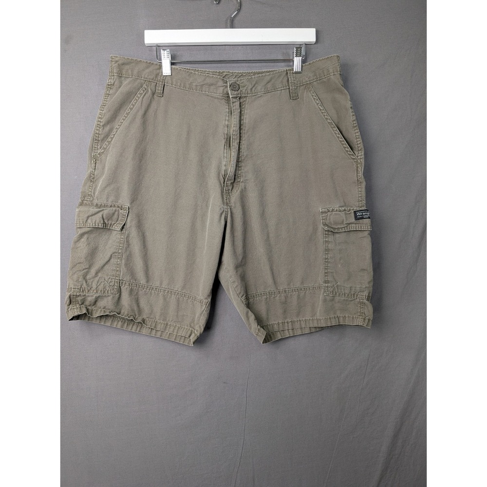 Wrangler Mens Cargo Shorts Size 38 Brown Tan Cotton Casual Outdoor